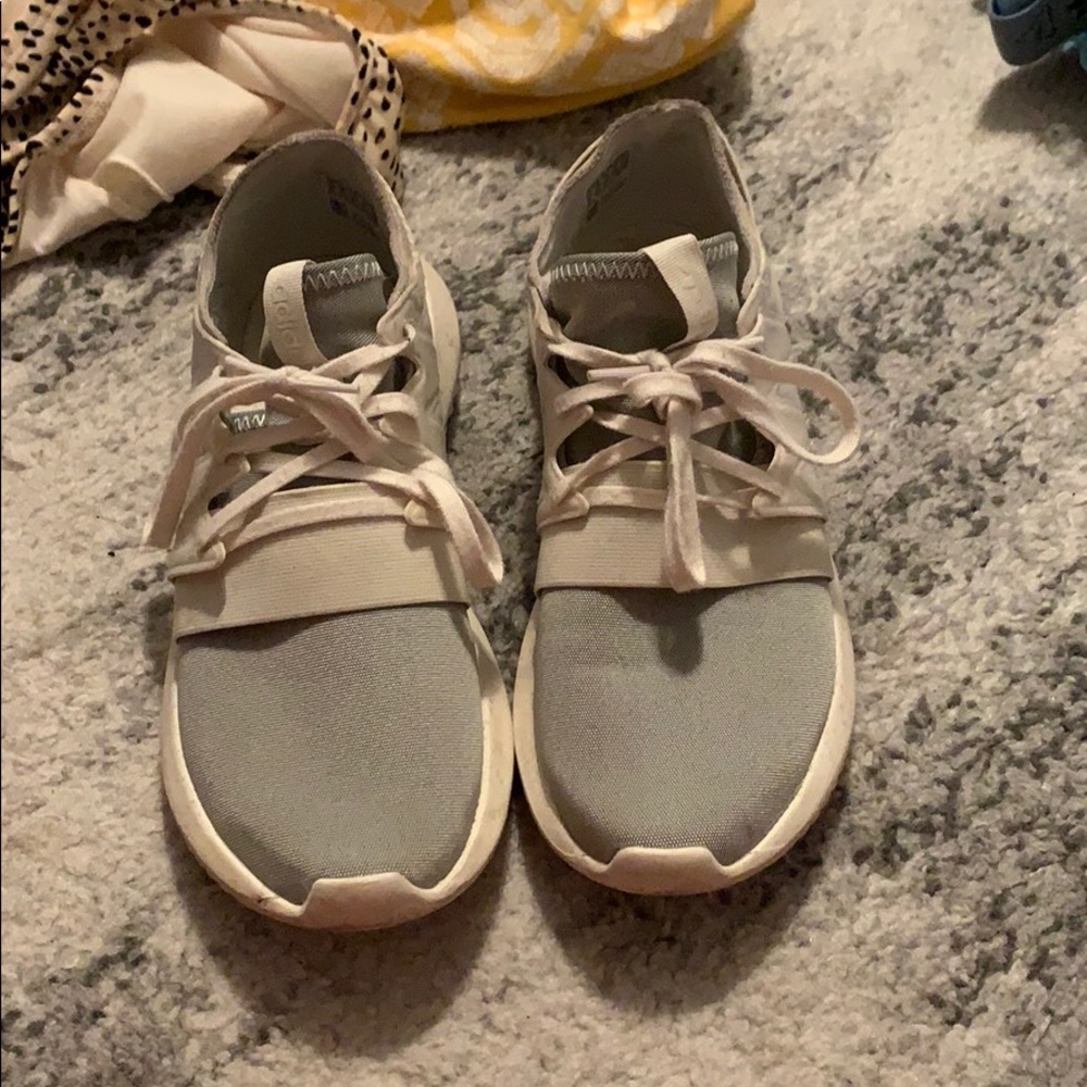 Adidas grey and white sneakers